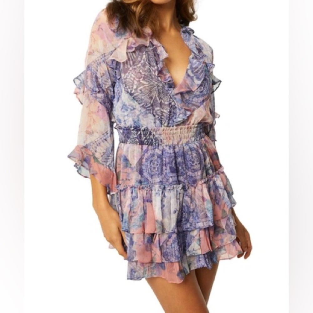 MISA Los Angeles Amelie Dress in Namaskar Patchwork